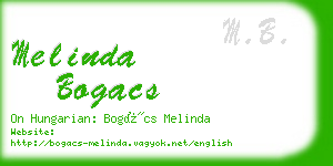 melinda bogacs business card